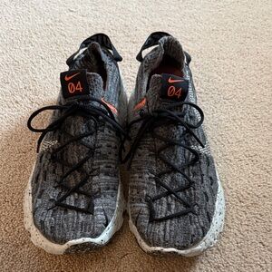 Nike Charcoal and Tangerine Knit Sneakers